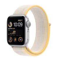 Apple Watch Series SE 2022 44мм серебристый корпус из алюминия и ремешок Sport Loop Starlight