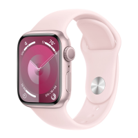 Apple Watch Series 9, 45 мм, корпус из алюминия розового цвета, спортивный ремешок Light pink цвета, размер M/L
