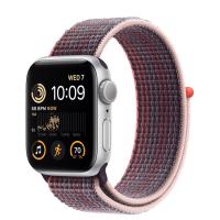 Apple Watch Series SE 2022 44мм серебристый корпус из алюминия и ремешок Sport Loop Elderberry