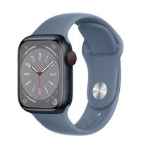 Apple Watch Series 8 45мм корпус из алюминия "полночь" и ремешок Sport Band Slate Blue