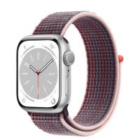 Apple Watch Series 8 41мм серебристый корпус из алюминия и ремешок Sport Loop Elderberry