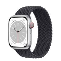 Apple Watch Series 8 45мм серебристый корпус из алюминия и ремешок Braided Solo Loop Midnight
