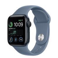 Apple Watch Series SE 2022 44мм корпус из алюминия "полночь" и ремешок Sport Band Slate Blue