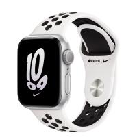 Apple Watch Series SE 2022 40мм серебристый корпус из алюминия и ремешок Nike Sport Band Summit White Black