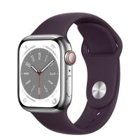 Apple Watch Series 8 45мм серебристый корпус из нержавеющей стали и ремешок Sport Band Elderberry
