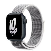 Apple Watch Series SE 2022 40мм корпус из алюминия "полночь" и ремешок Nike Sport Loop Summit White Black