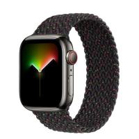 Apple Watch Series 8 41мм графитовый корпус из нержавеющей стали и ремешок Braided Solo Loop Black Unity