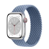 Apple Watch Series 8 41мм серебристый корпус из алюминия и ремешок Braided Solo Loop Slate Blue