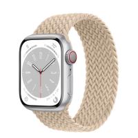 Apple Watch Series 8 41мм серебристый корпус из алюминия и ремешок Braided Solo Loop Beige