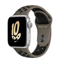 Apple Watch Series SE 2022 44мм серебристый корпус из алюминия и ремешок Nike Sport Band Olive Grey Black