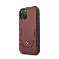 GENUINE LEATHER HARD CASE - SMOOTH LEATHER, PEFORATIONS AND METAL STAR LOGO - BENGALE RED - 11/11Pro/11ProMax