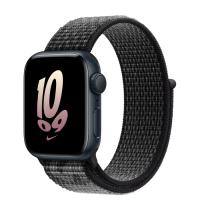 Apple Watch Series SE 2022 40мм корпус из алюминия "полночь" и ремешок Nike Sport Loop Black Summit White