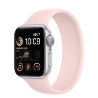 Apple Watch Series SE 2022 40мм серебристый корпус из алюминия и ремешок Solo Loop Chalk Pink