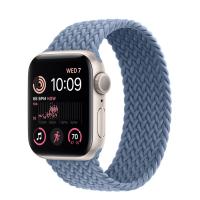 Apple Watch Series SE 2022 40мм корпус из алюминия "сияющая звезда" и ремешок Braided Solo Loop Slate Blue