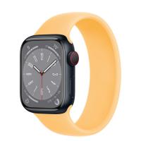 Apple Watch Series 8 41мм корпус из алюминия "полночь" и ремешок Solo Loop Sunglow