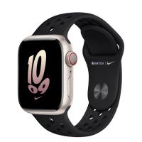 Apple Watch Series 8 41мм корпус из алюминия "сияющая звезда" и ремешок Nike Sport Band Black Black