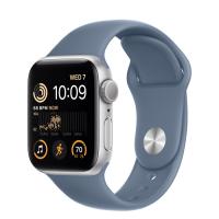 Apple Watch Series SE 2022 44мм серебристый корпус из алюминия и ремешок Sport Band Slate Blue