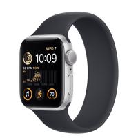 Apple Watch Series SE 2022 44мм серебристый корпус из алюминия и ремешок Solo Loop Midnight