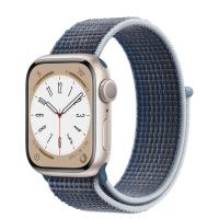Apple Watch Series 8 45мм корпус из алюминия "сияющая звезда"  и ремешок Sport Loop Storm Blue