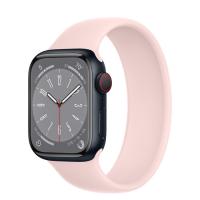 Apple Watch Series 8 45мм корпус из алюминия "полночь" и ремешок Solo Loop Chalk Pink