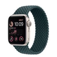 Apple Watch Series SE 2022 40мм корпус из алюминия "сияющая звезда" и ремешок Braided Solo Loop Rainforest