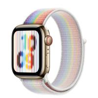 Apple Watch Series 8 41мм золотой корпус из нержавеющей стали и ремешок Sport Loop Pride Edition