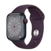 Apple Watch Series 8 45мм корпус из алюминия "полночь" и ремешок Sport Band Elderberry