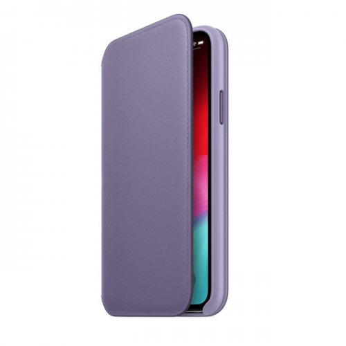 Кожаный чехол Folio для iPhone XS, лиловый цвет