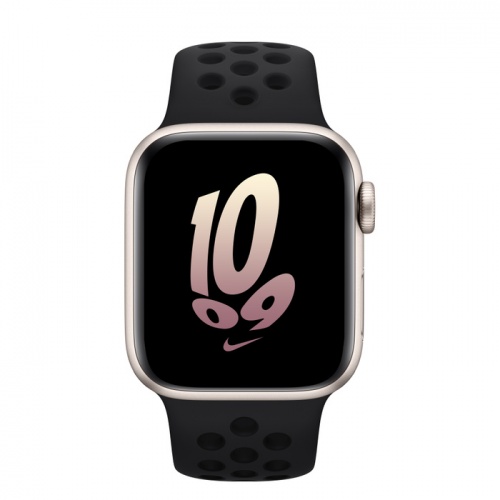 Apple Watch Series SE 2022 44мм корпус из алюминия "сияющая звезда" и ремешок Nike Sport Band Black Black