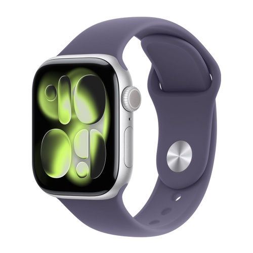 Умные часы Apple Watch Series 11, 46mm, Silver Aluminium Purple Fog Sport Band