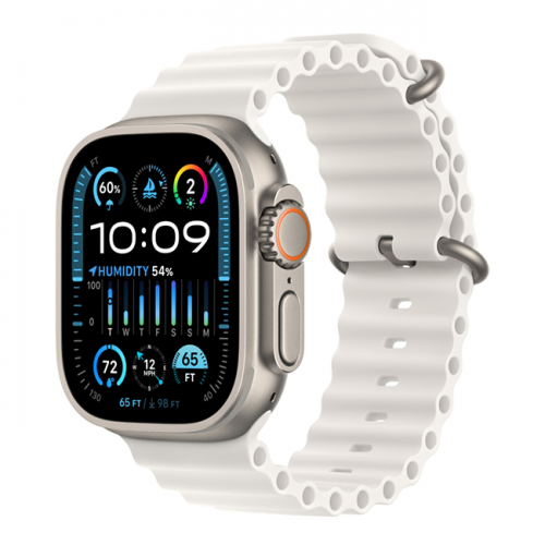 Apple Watch Ultra 2 GPS + Cellular, 49 мм, корпус из титана, ремешок Ocean белого цвета