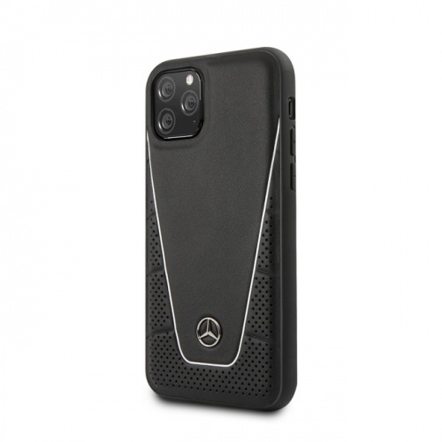 Кожаный чехол Mercedes Dinamic Genuine leather Hard для iPhone 11/11Pro/11ProMax, черный