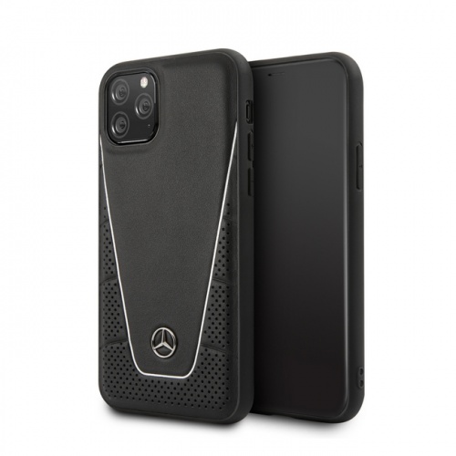 Кожаный чехол Mercedes Dinamic Genuine leather Hard для iPhone 11/11Pro/11ProMax, черный