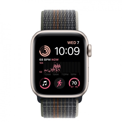 Apple Watch Series SE 2022 44мм корпус из алюминия "сияющая звезда" и ремешок Sport Loop Midnight