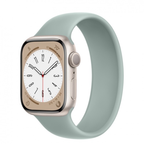 Apple Watch Series 8 45мм корпус из алюминия "сияющая звезда" и ремешок Solo Loop Succulent
