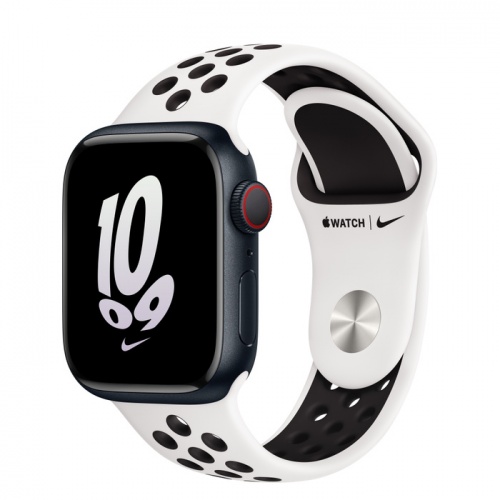 Apple Watch Series 8 41мм корпус из алюминия "полночь" и ремешок Nike Sport Band Summit White Black