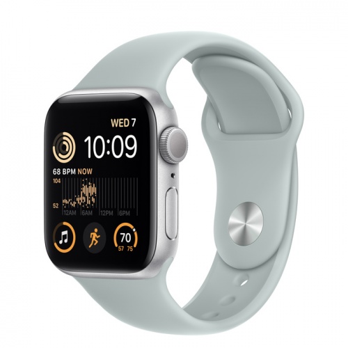Apple Watch Series SE 2022 44мм серебристый корпус из алюминия и ремешок Sport Band Succulent