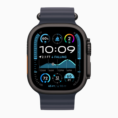 Apple Watch Ultra 2, цвет корпуса Black, ремешок Ocean Band, цвет Navy, размеры S/M/L