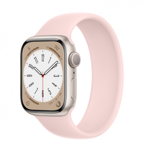 Apple Watch Series 8 45мм корпус из алюминия "сияющая звезда" и ремешок Solo Loop Chalk Pink