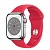 Apple Watch Series 8 41мм серебристый корпус из нержавеющей стали и ремешок Sport Band Red