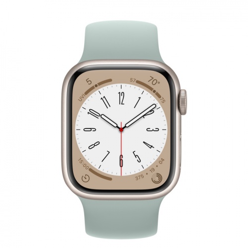 Apple Watch Series 8 41мм корпус из алюминия "сияющая звезда" и ремешок Solo Loop Succulent
