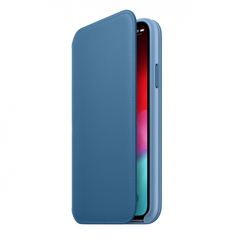 Кожаный чехол Folio для iPhone XS, цвет «лазурная волна»