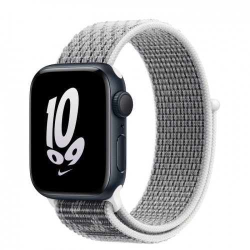 Apple Watch Series SE 2022 44мм корпус из алюминия "полночь" и ремешок Nike Sport Loop Summit White Black