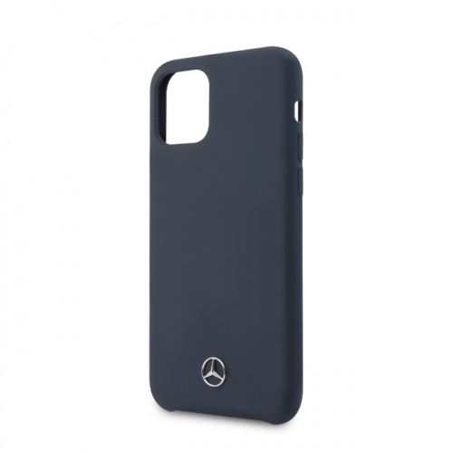Чехол Mercedes Liquid Silicone Hard для iPhone 11/11Pro/11ProMax, синий