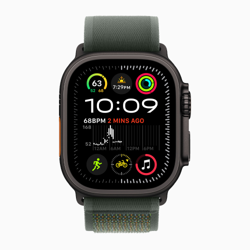 Apple Watch Ultra 2, цвет корпуса Black, ремешок Trail Loop, цвет Green, размеры S/M/L