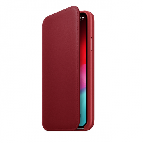 Кожаный чехол Folio для iPhone XS, (PRODUCT)RED