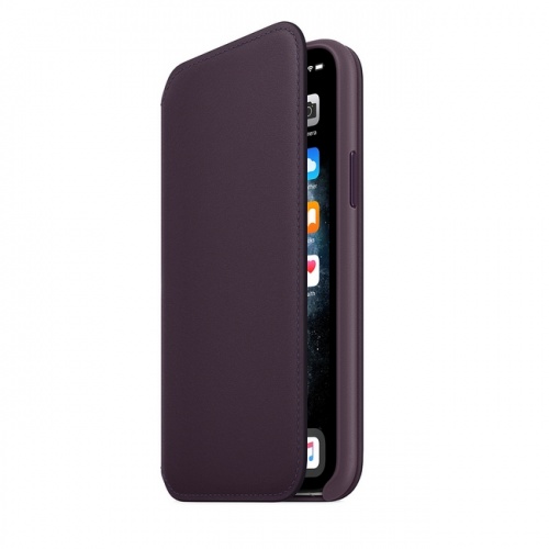 Чехол-книжка Apple Leather Folio для iPhone 11 Pro, «спелый баклажан»
