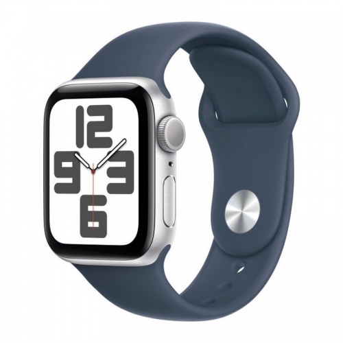Apple Watch Series SE 2022 40мм корпус из алюминия "серебристый" и ремешок Sport Band Slate Blue