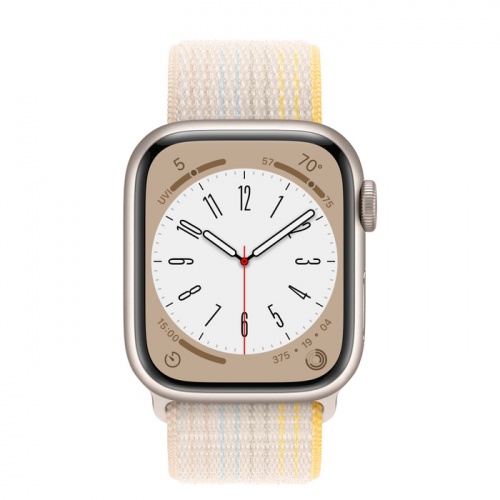 Apple Watch Series 8 45мм корпус из алюминия "сияющая звезда" и ремешок Sport Loop Starlight
