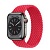 Apple Watch Series 8 45мм графитовый корпус из нержавеющей стали и ремешок Braided Solo Loop Red